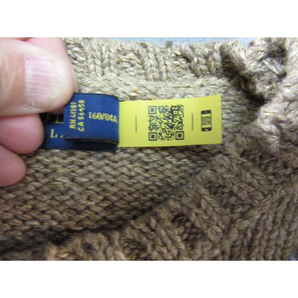 Polo Ralph Lauren Sweater Womens Small Beige Southwestern Aztec Wool Blend - Picture 3 of 14